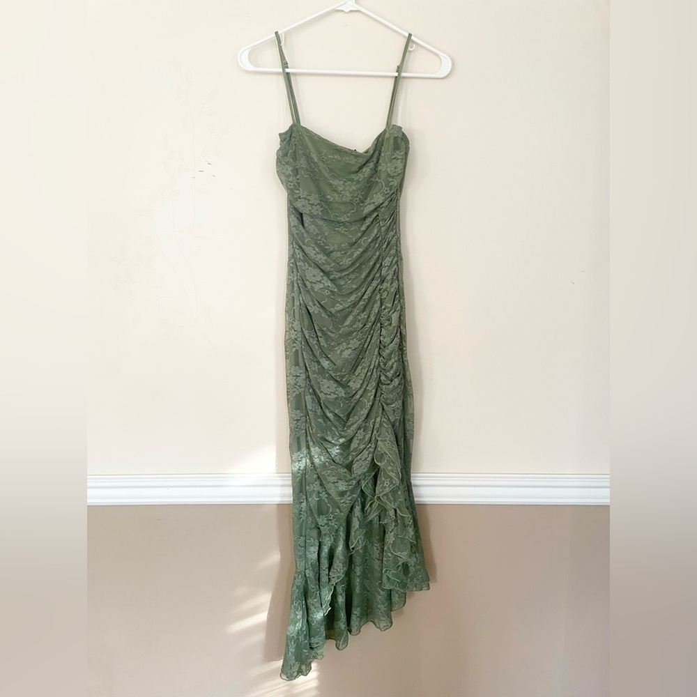 Windsor Enchanted Moment Floral Ruffled Lace Midi Dress - L - Picture 3 of 5